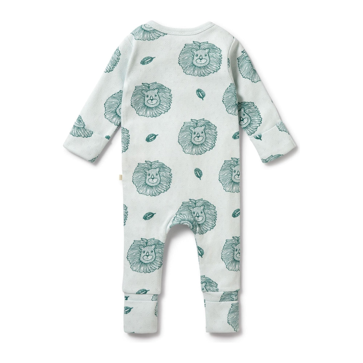 Little Lion Organic Pointelle Zipsuit with Feet