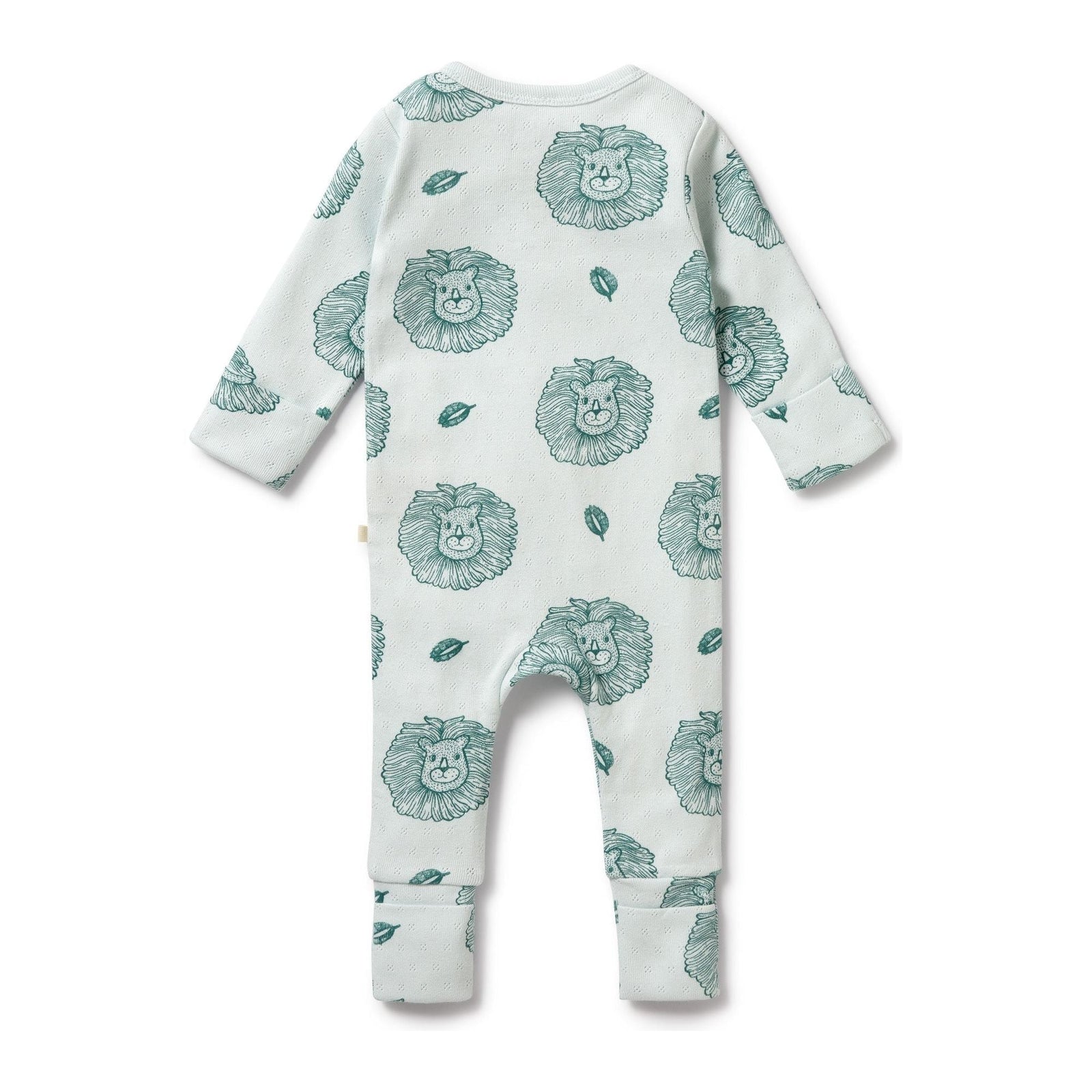 Little Lion Organic Pointelle Zipsuit with Feet