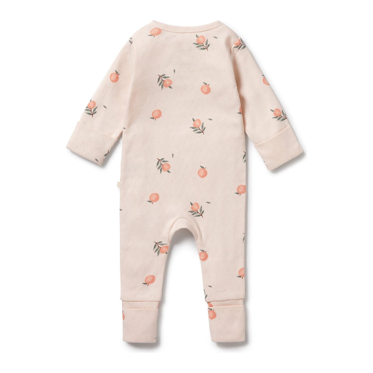 Peaches Organic Pointelle Zipsuit with Feet