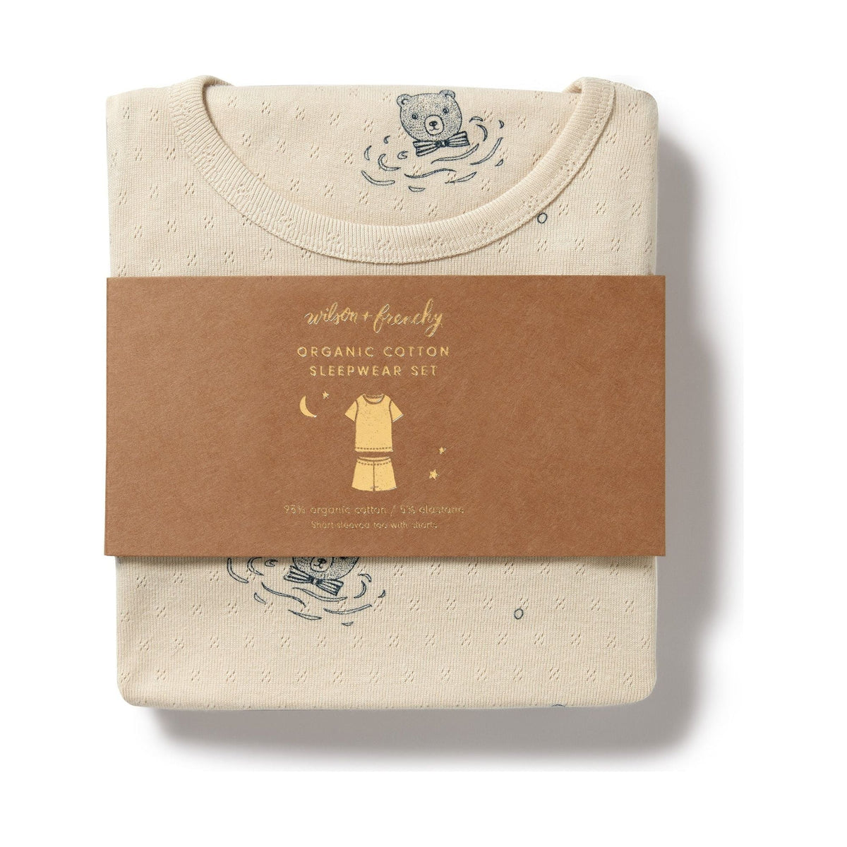 Little Bear Organic Pointelle Short Sleeved Pyjamas