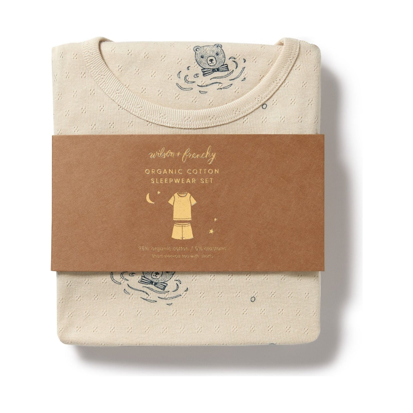 Little Bear Organic Pointelle Short Sleeved Pyjamas