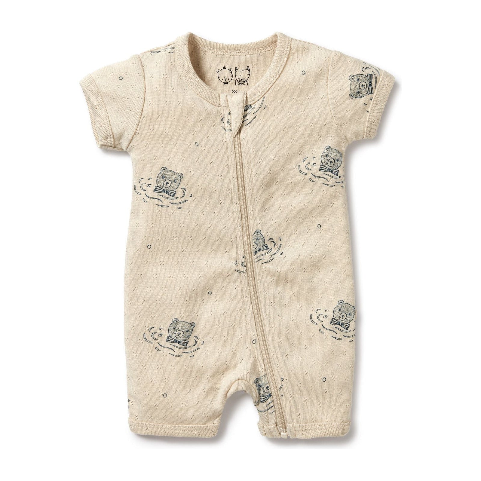 Little Bear Organic Pointelle Boyleg Zipsuit
