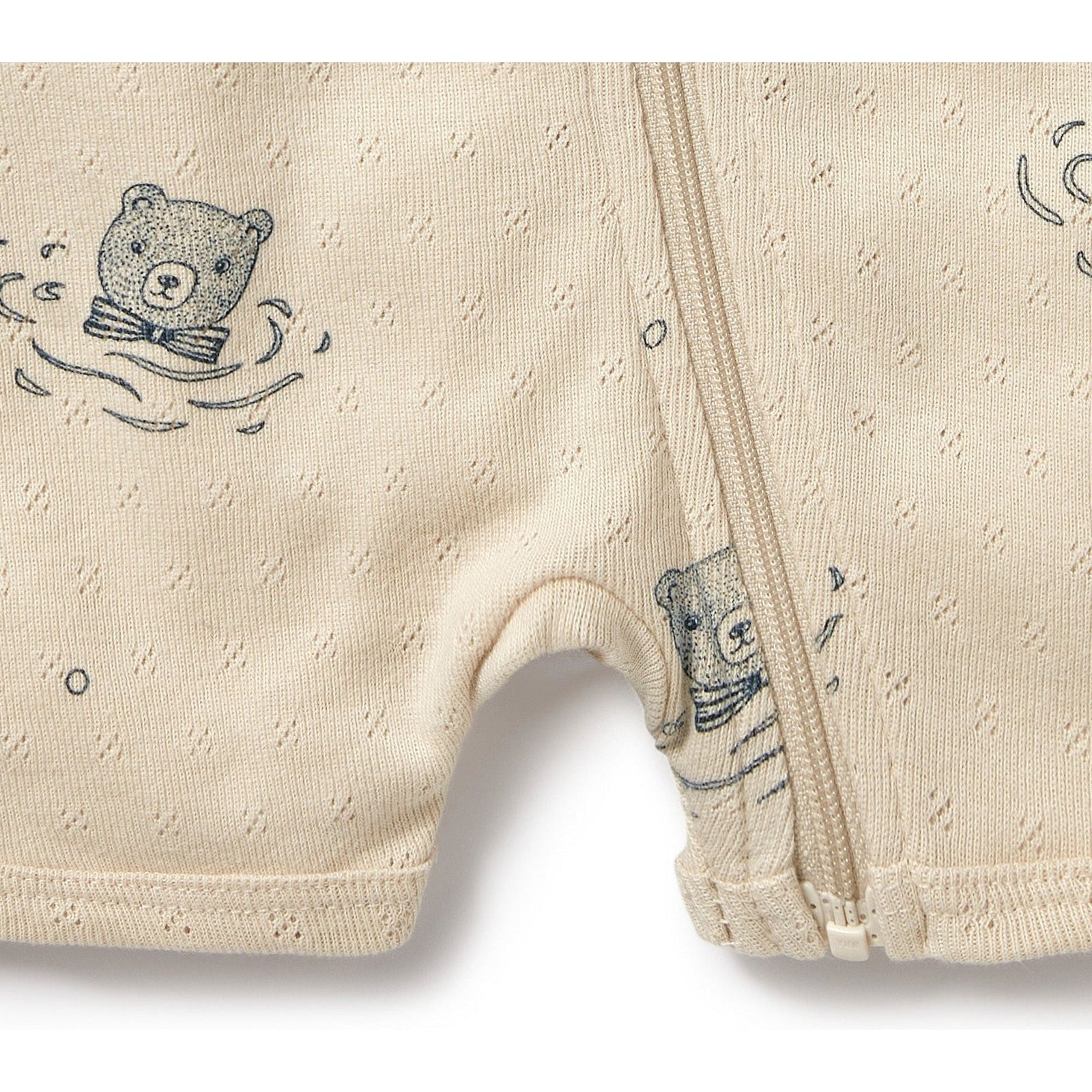 Little Bear Organic Pointelle Boyleg Zipsuit