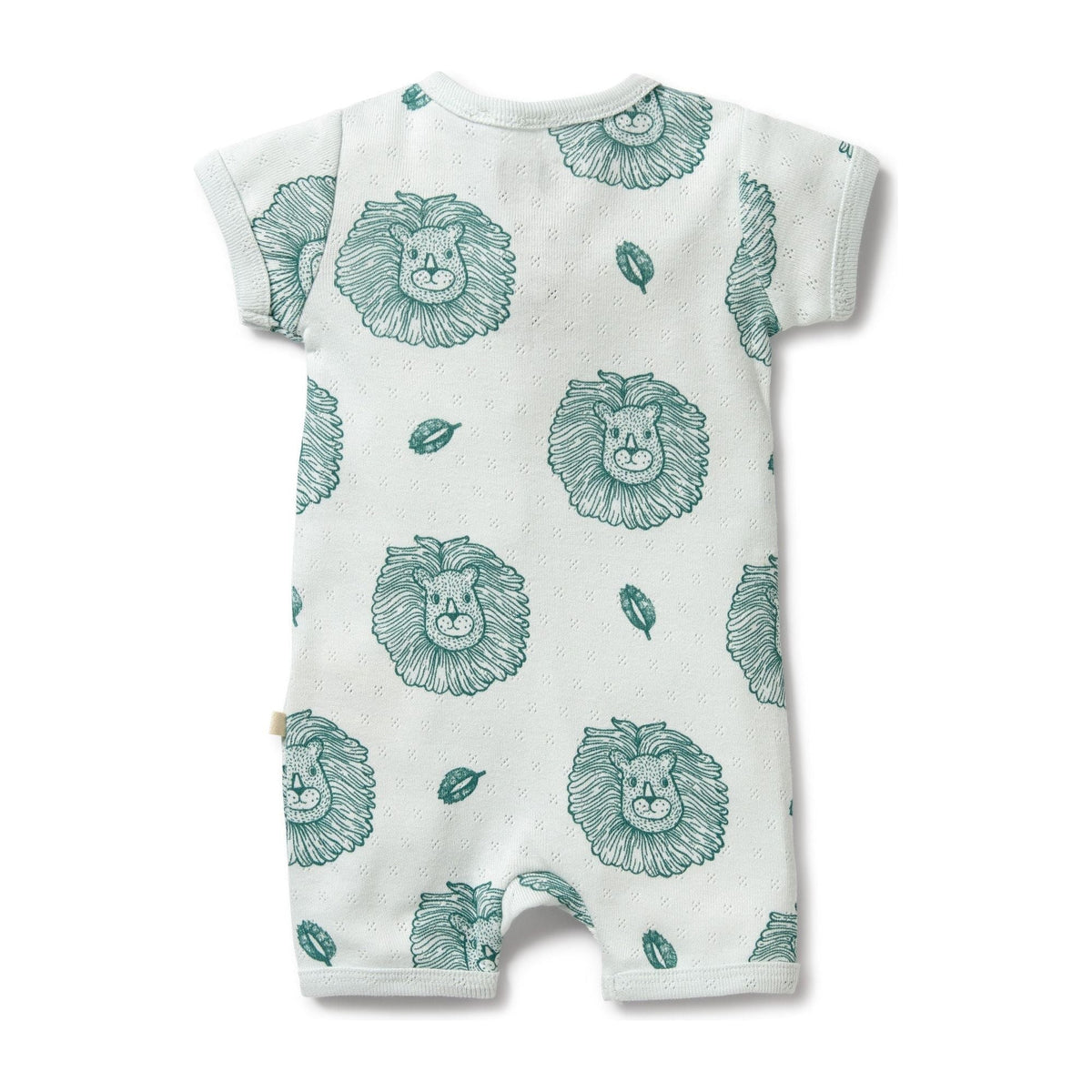 Little Lion Organic Pointelle Boyleg Zipsuit