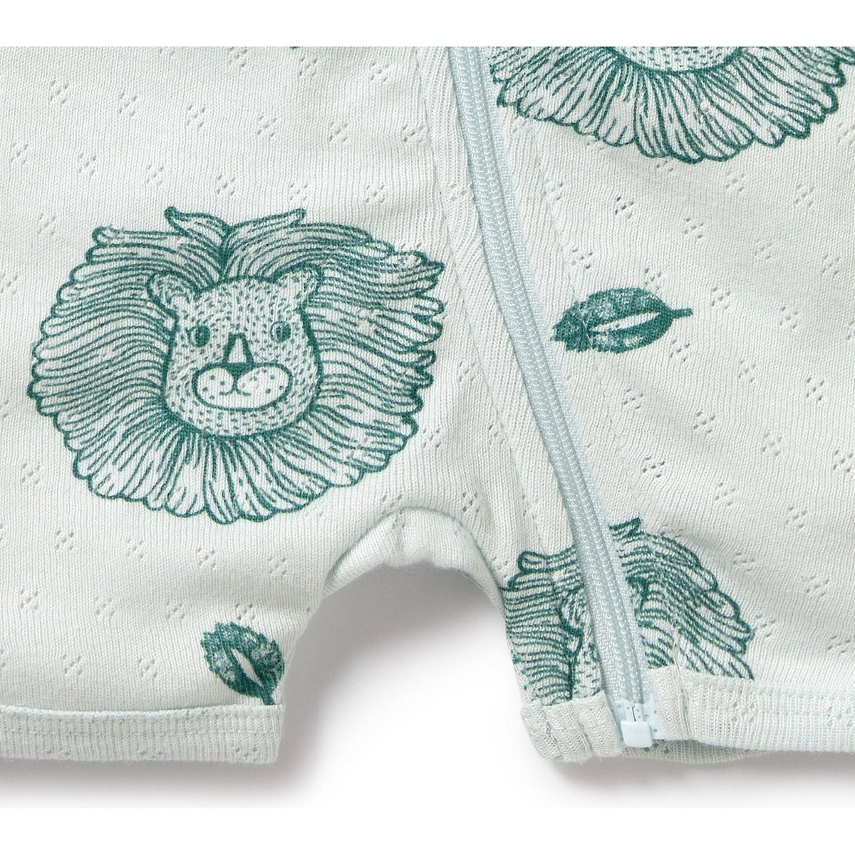 Little Lion Organic Pointelle Boyleg Zipsuit