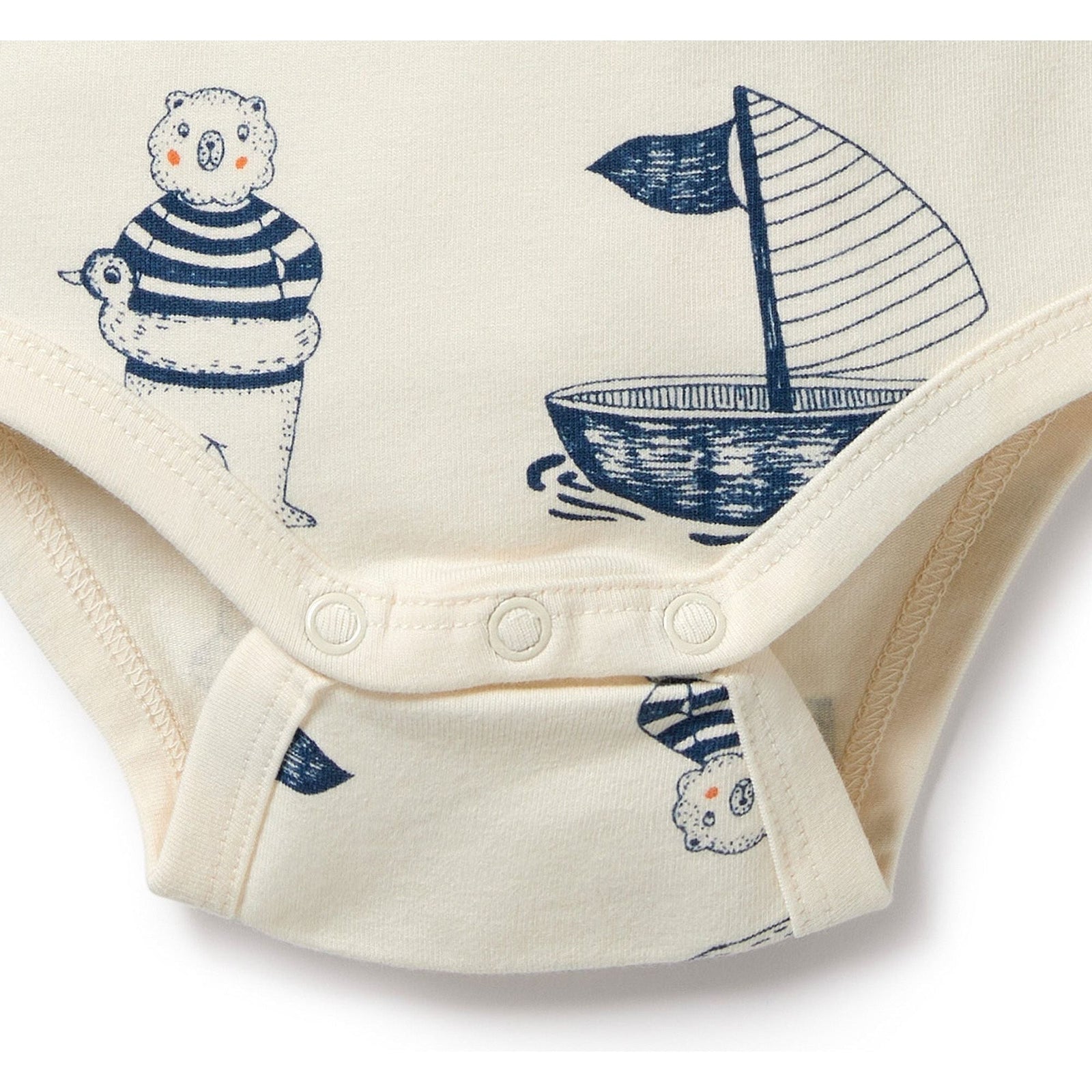 Nautical Bear Organic Bodysuit