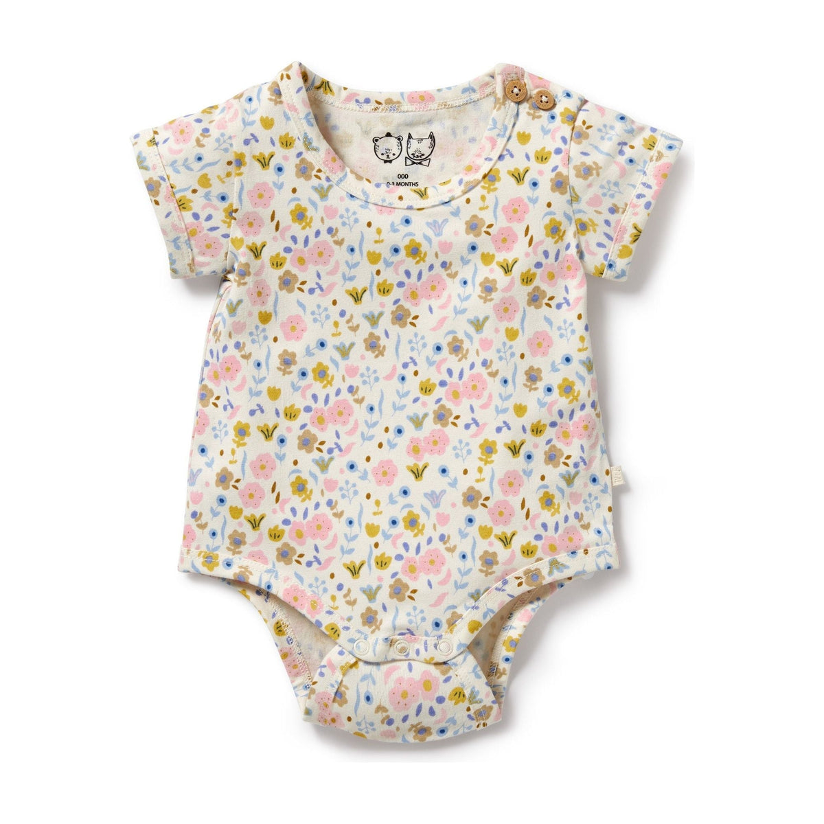 Ava Floral Organic Bodysuit