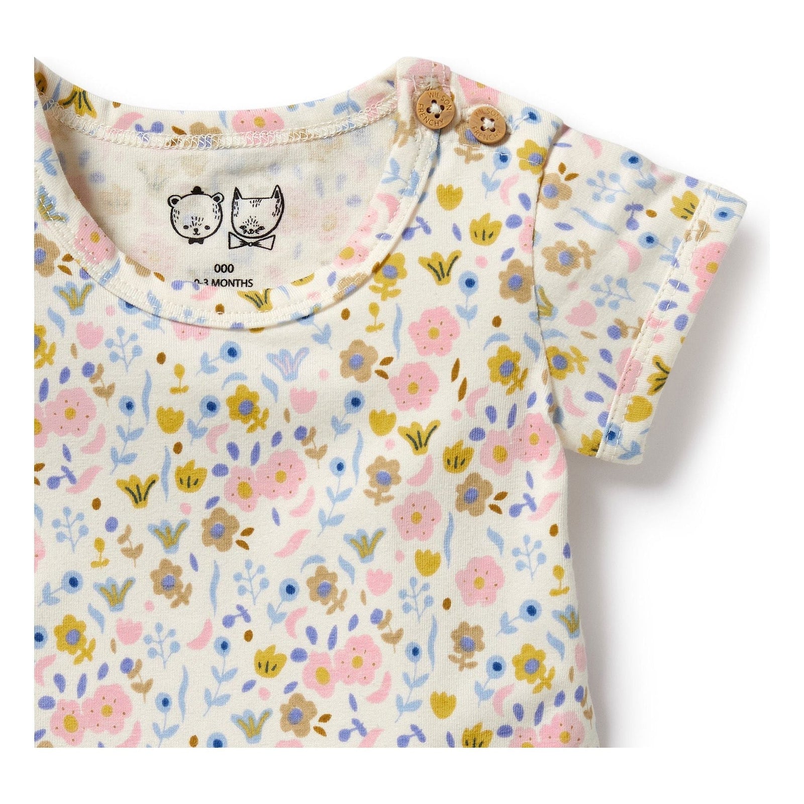 Ava Floral Organic Bodysuit