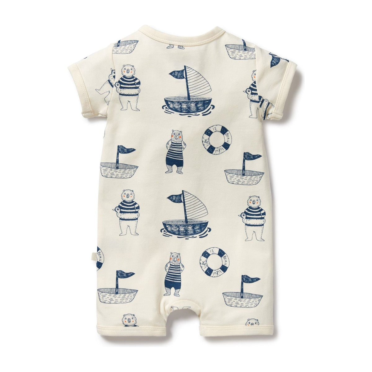 Nautical Bear Organic Boyleg Zipsuit