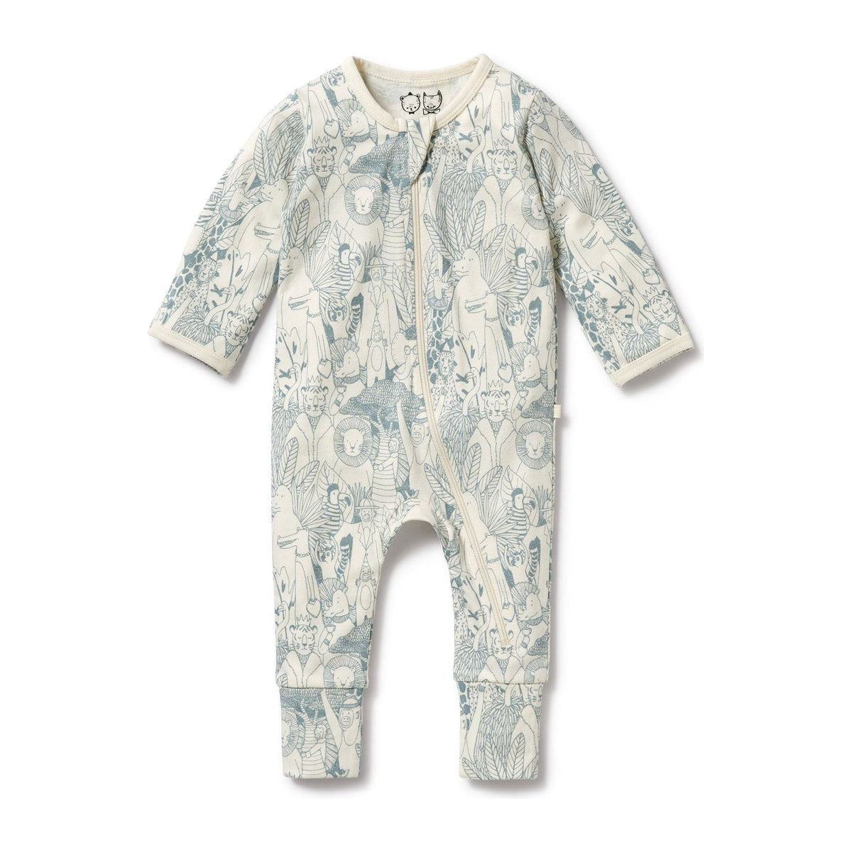 Hello Friends Organic Zipsuit with Feet