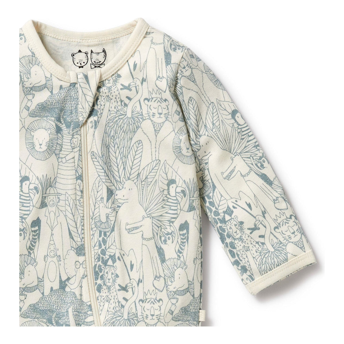 Hello Friends Organic Zipsuit with Feet