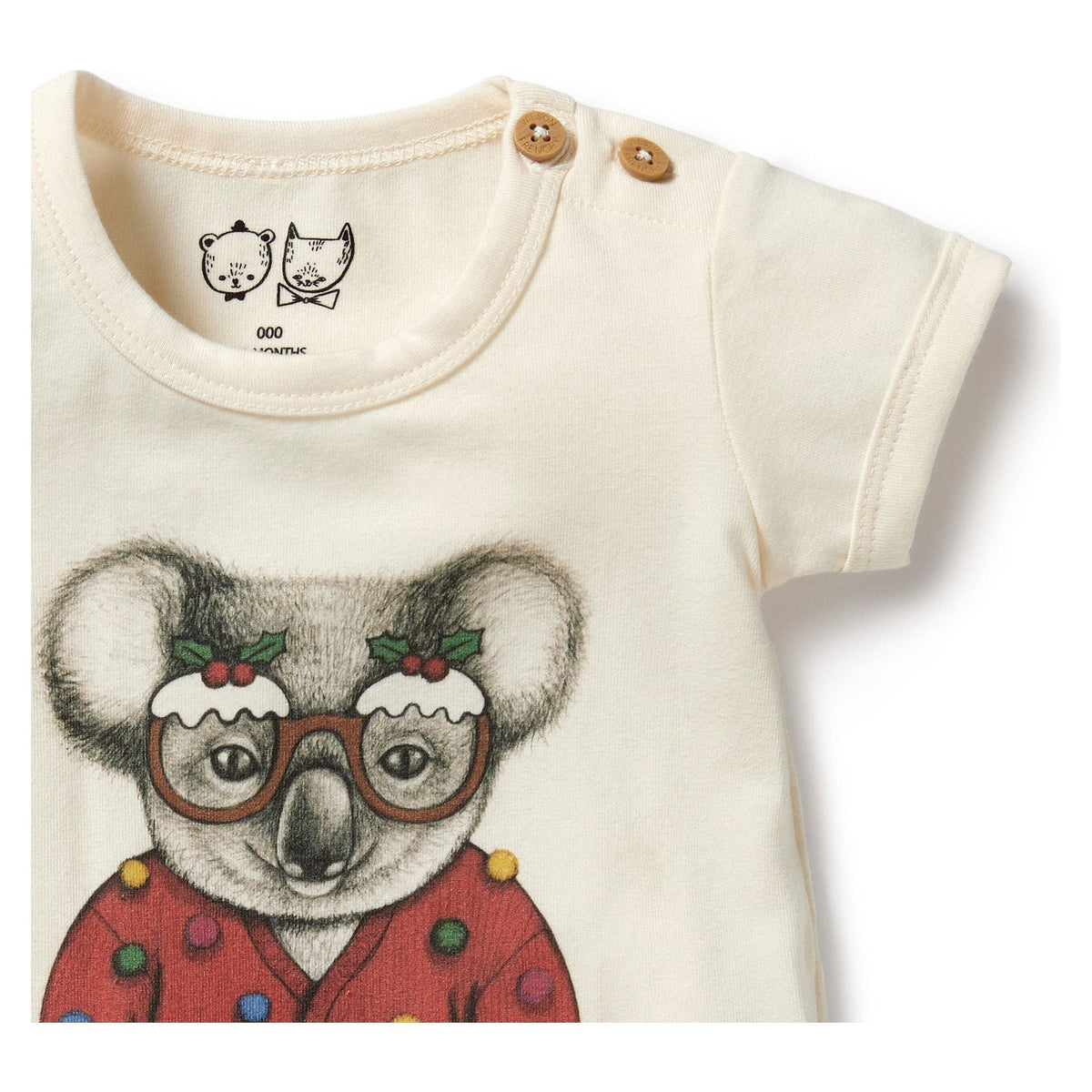 Koala Organic Christmas Bodysuit