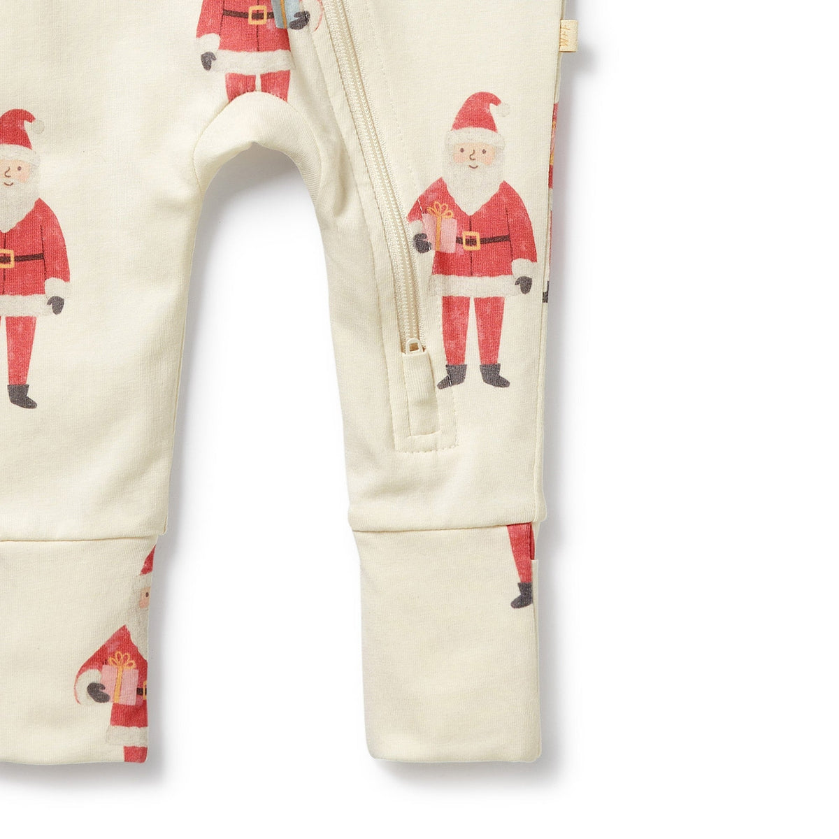 Ho Ho Ho Organic Zipsuit with Feet