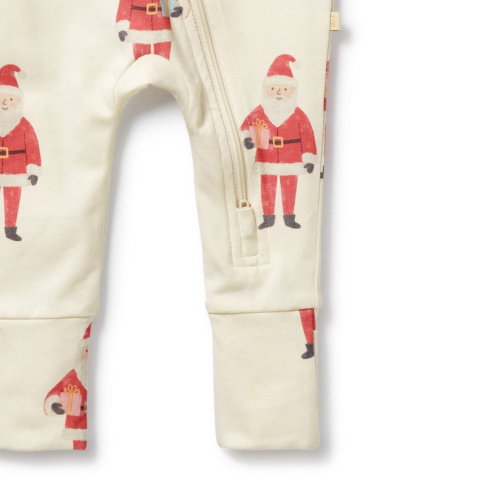 Ho Ho Ho Organic Zipsuit with Feet