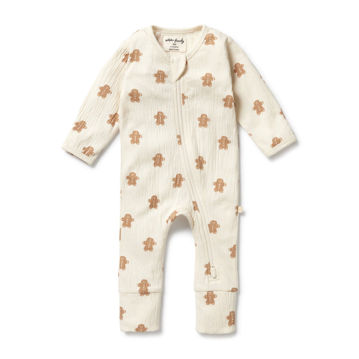 Spice &amp; Nice Organic Crinkle Zipsuit with Feet