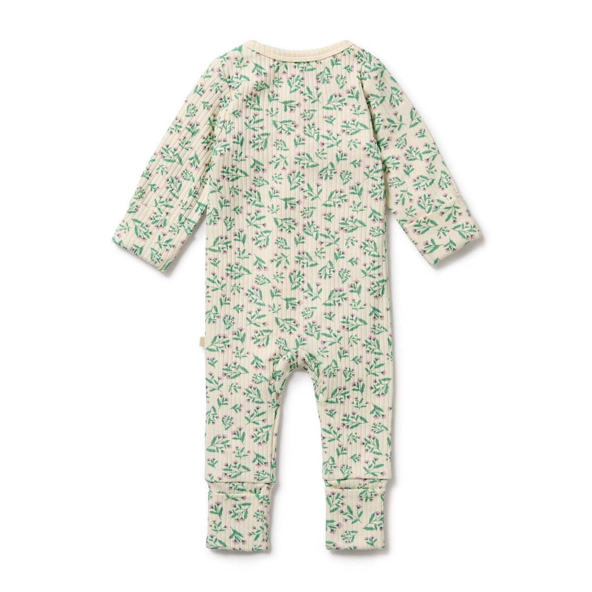 Periwinkle Organic Zipsuit with Feet