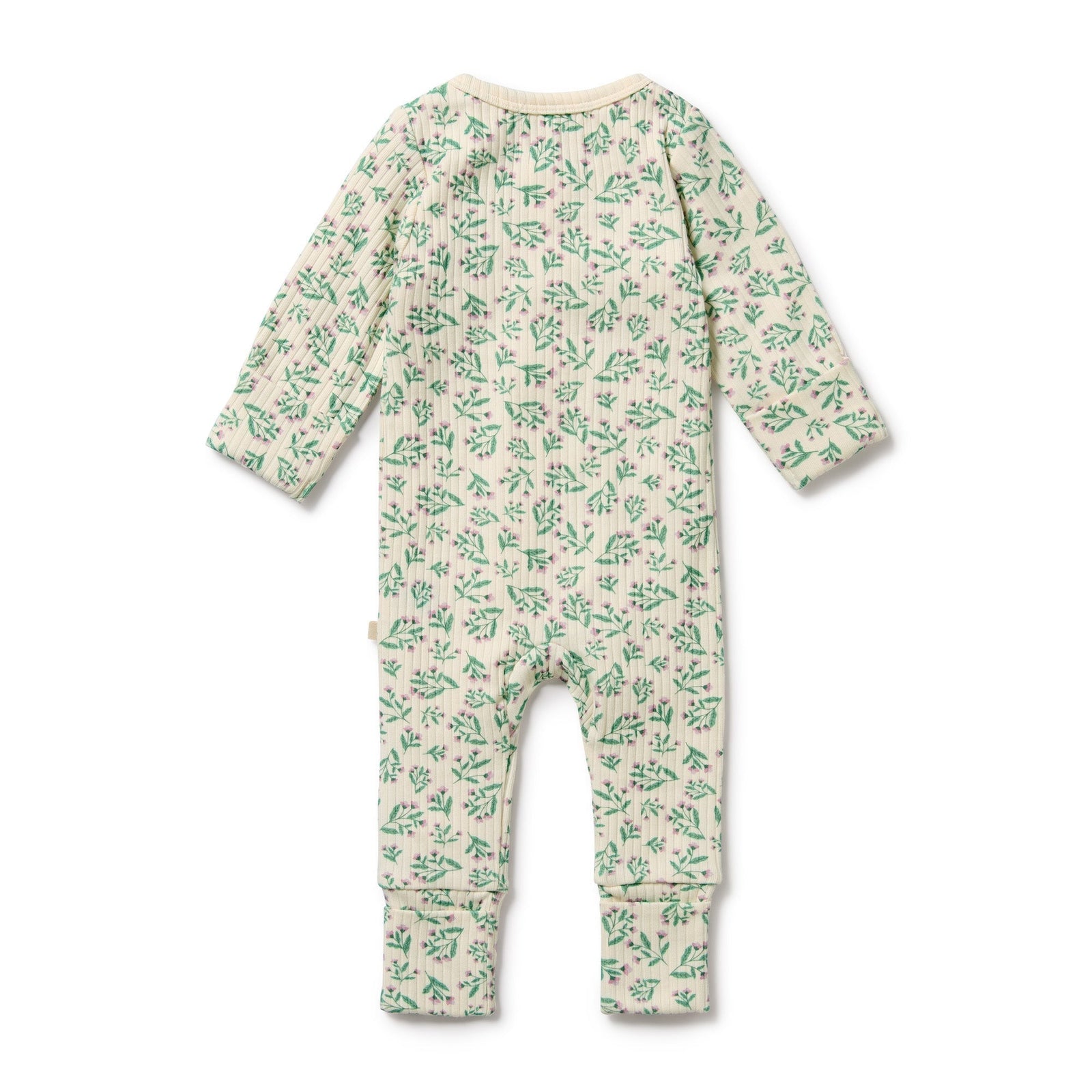 Periwinkle Organic Zipsuit with Feet