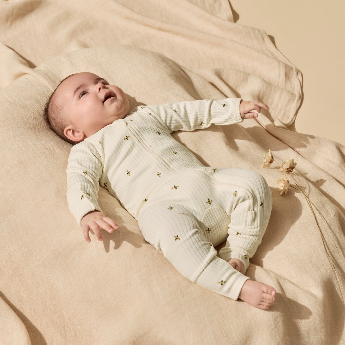 Bee Mine Organic Zipsuit with Feet