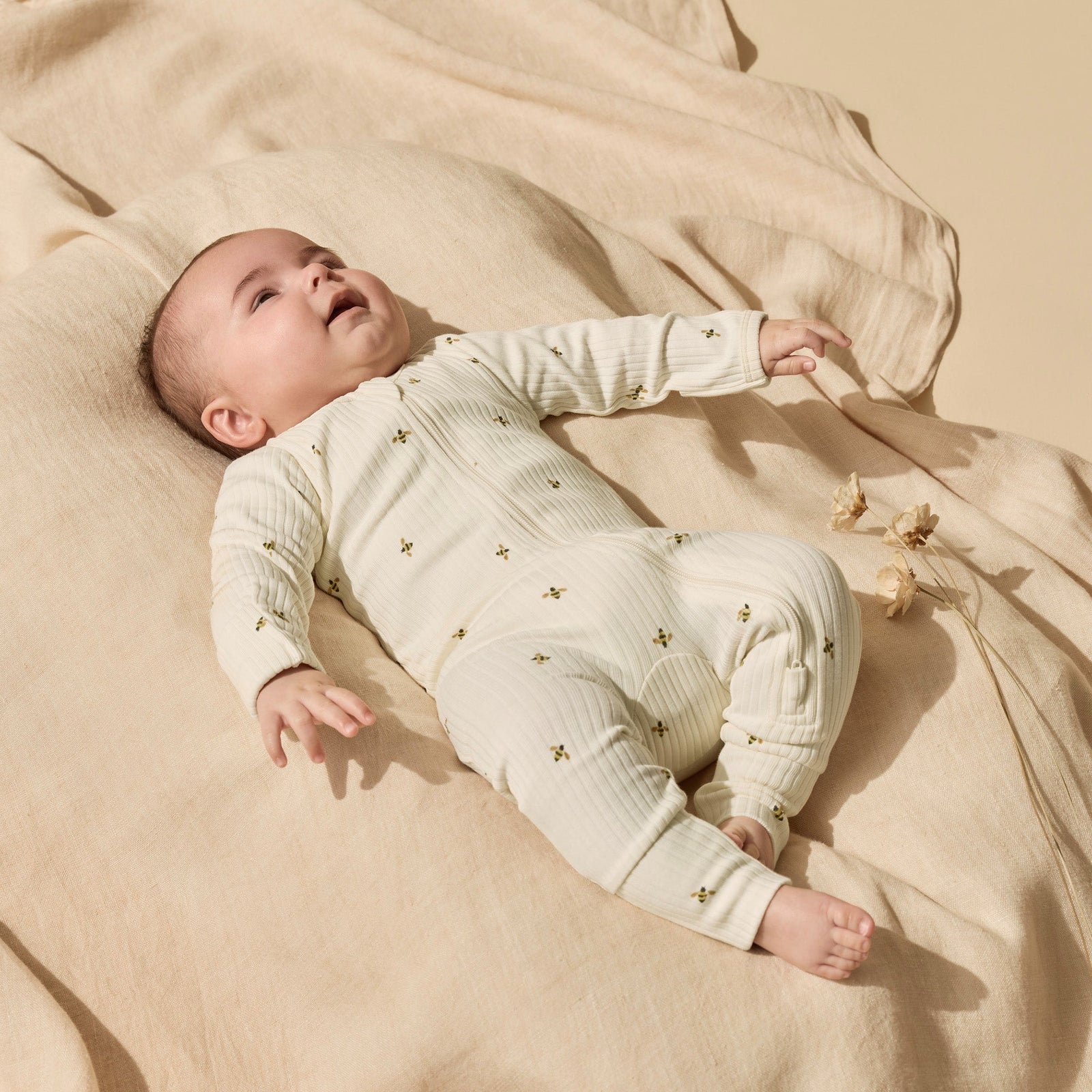 Bee Mine Organic Zipsuit with Feet