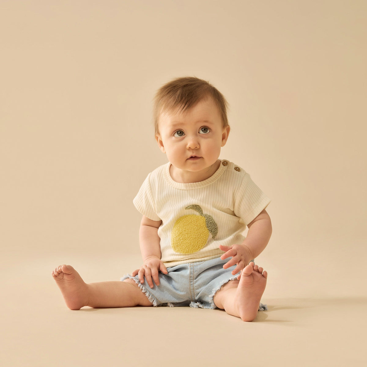 Lemon Leaf Embroidered Organic Tee