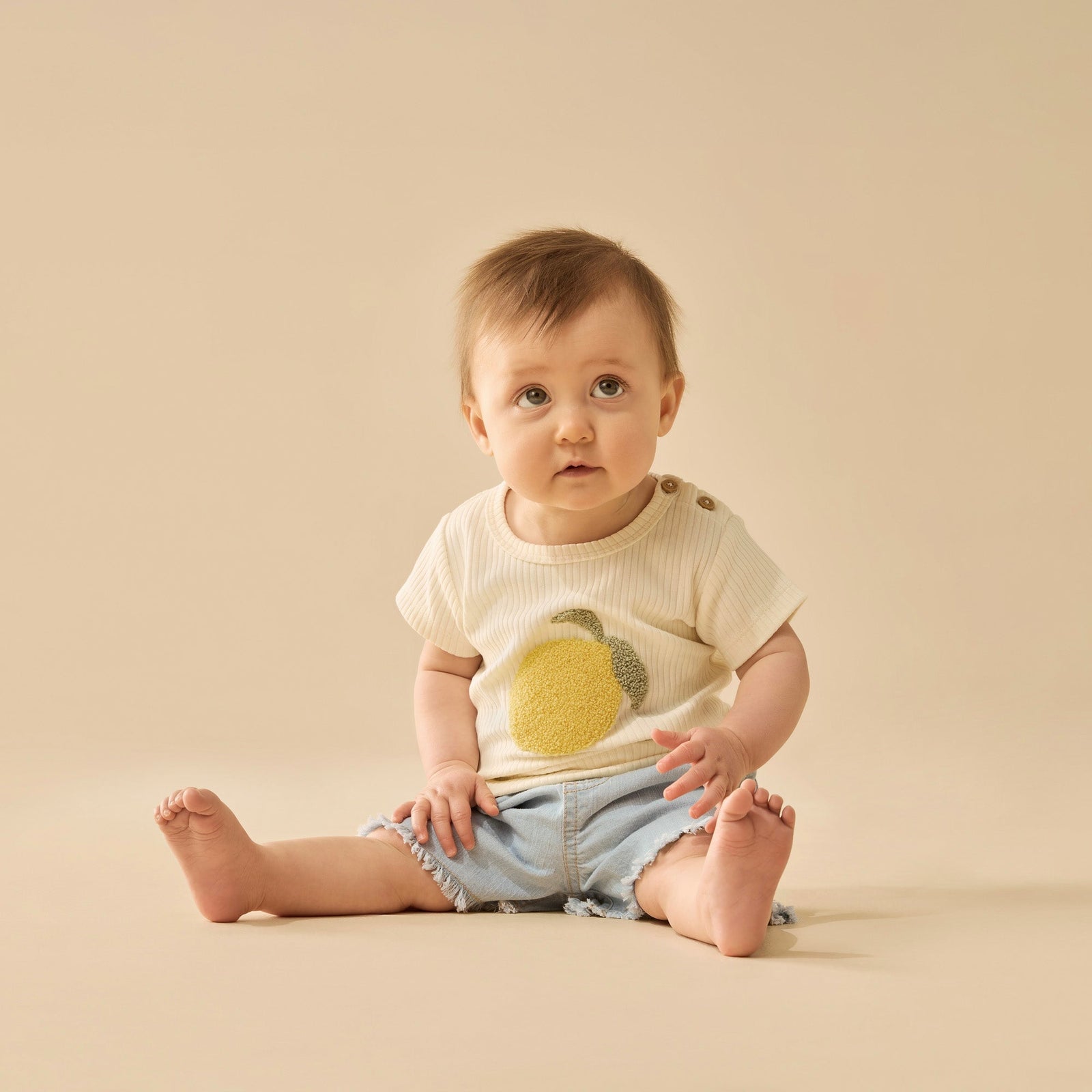 Lemon Leaf Embroidered Organic Tee