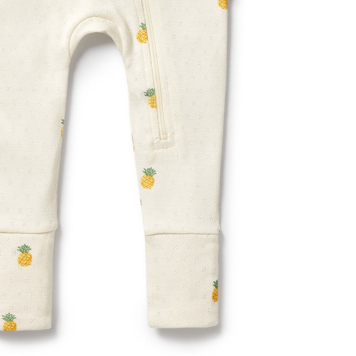 Piney Pals Organic Pointelle Zipsuit with Feet