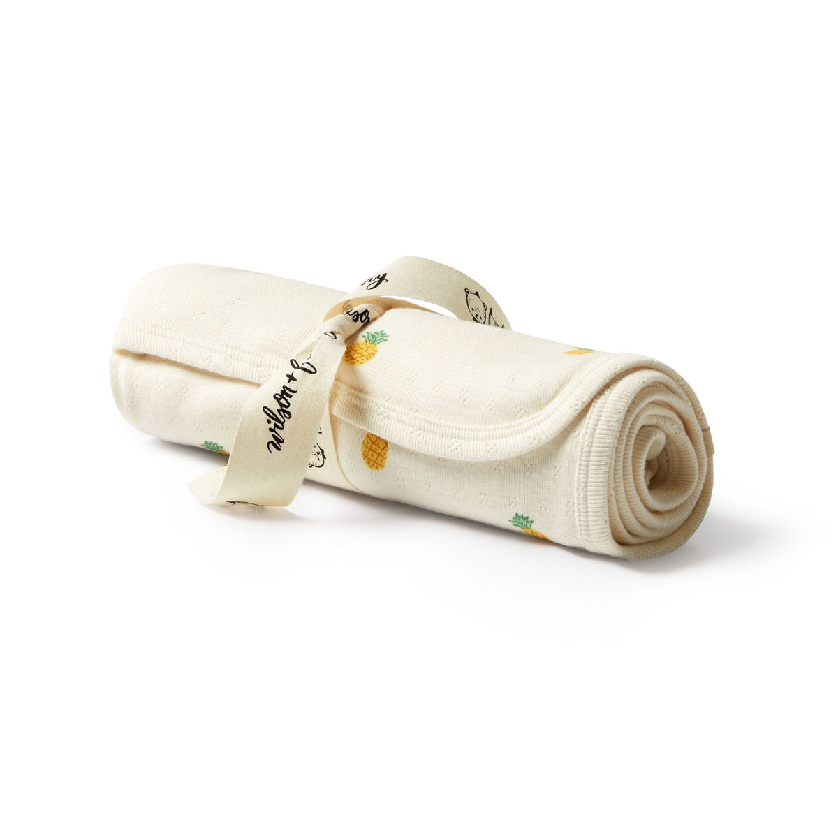 Piney Pals Organic Pointelle Bunny Rug