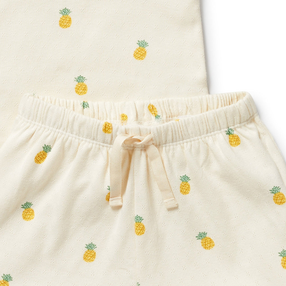 Piney Pals Organic Pointelle Short Sleeved Pyjamas