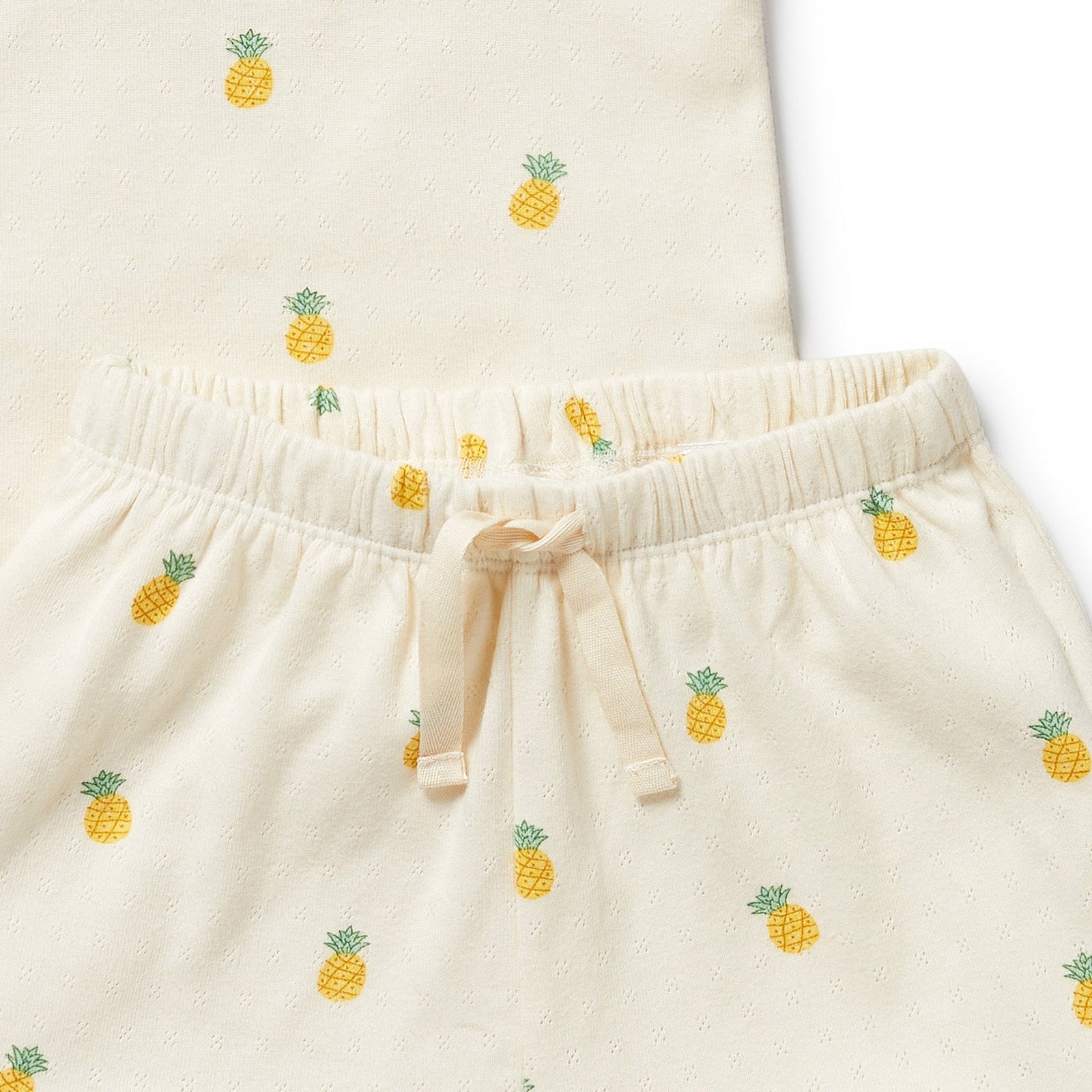 Piney Pals Organic Pointelle Short Sleeved Pyjamas
