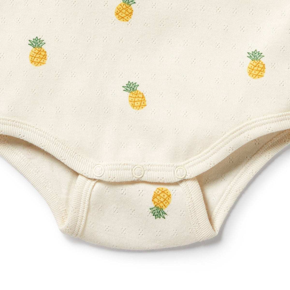 Piney Pals Organic Pointelle Henley Bodysuit