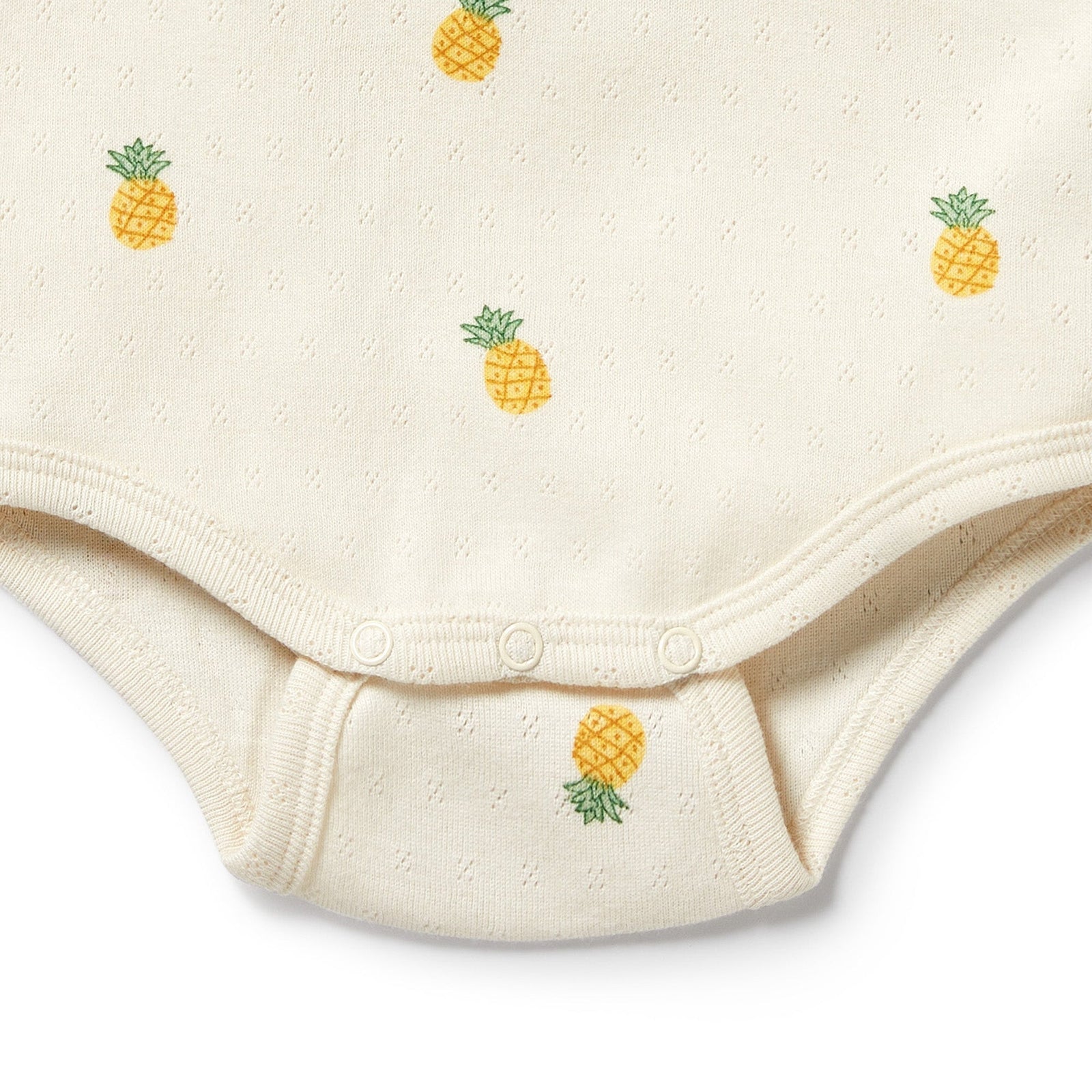 Piney Pals Organic Pointelle Henley Bodysuit