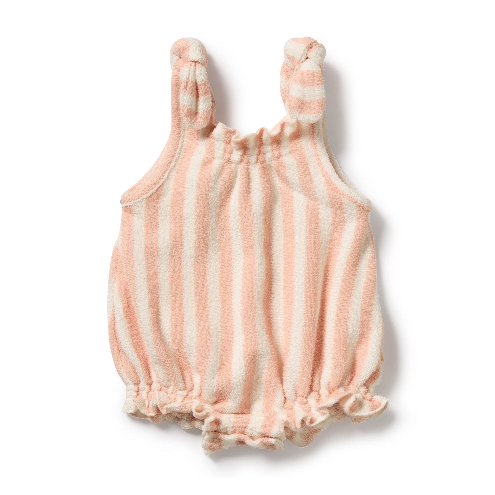 Strawberry Wave Organic Terry Tie Playsuit