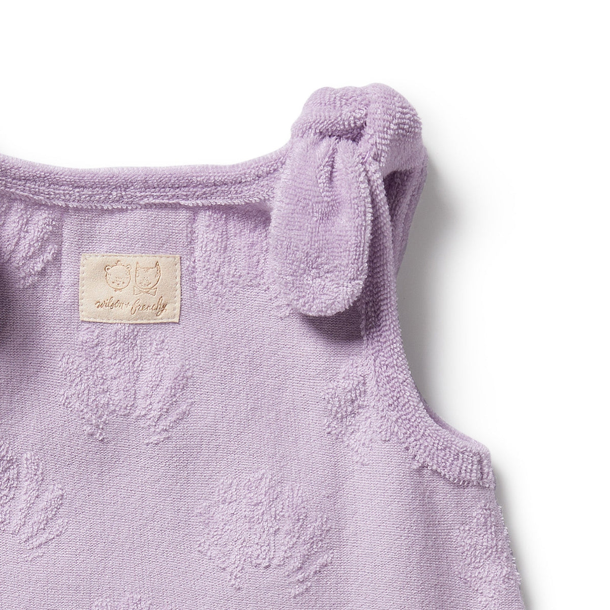 Lavender Shells Organic Terry Singlet