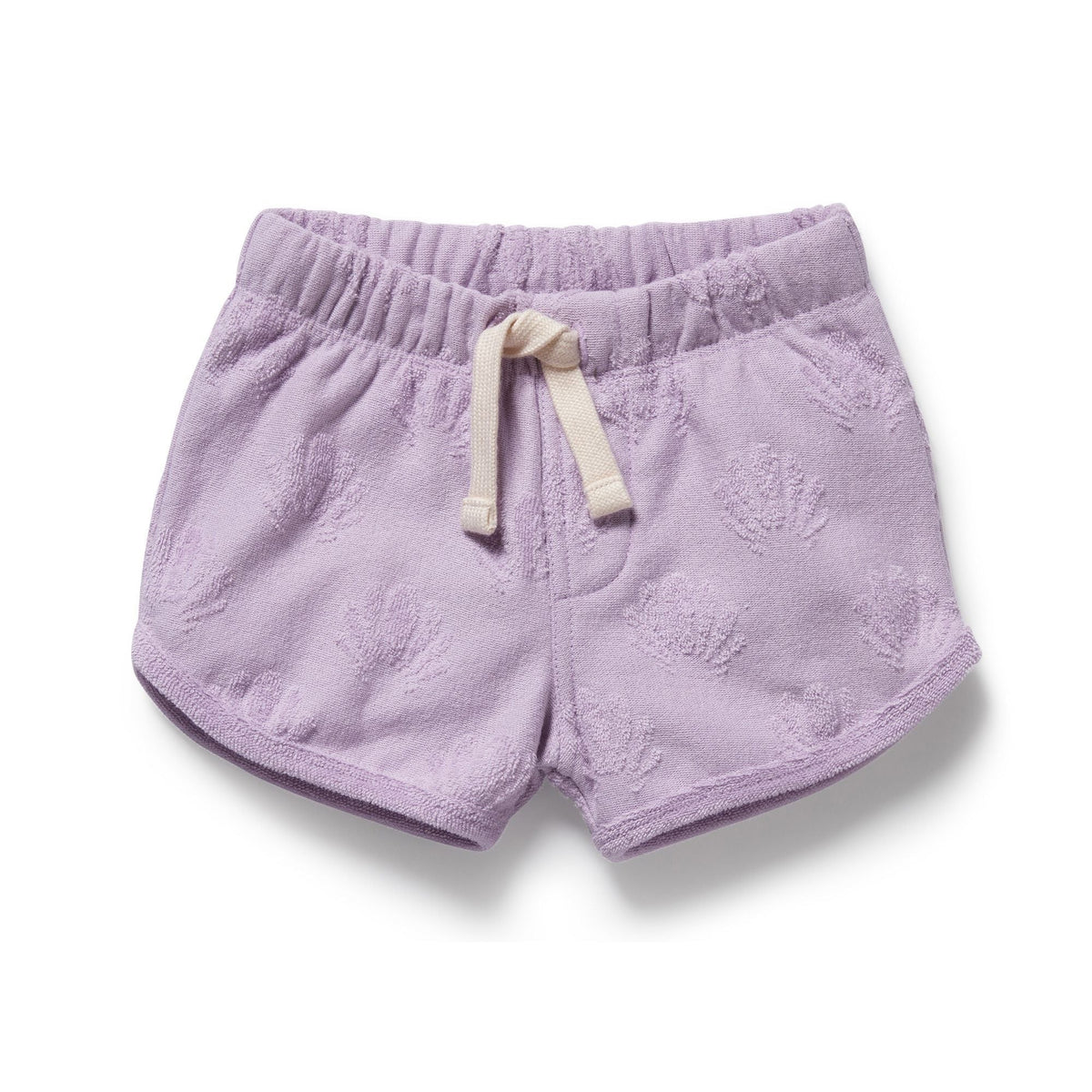 Lavender Shells Organic Terry Tie Short