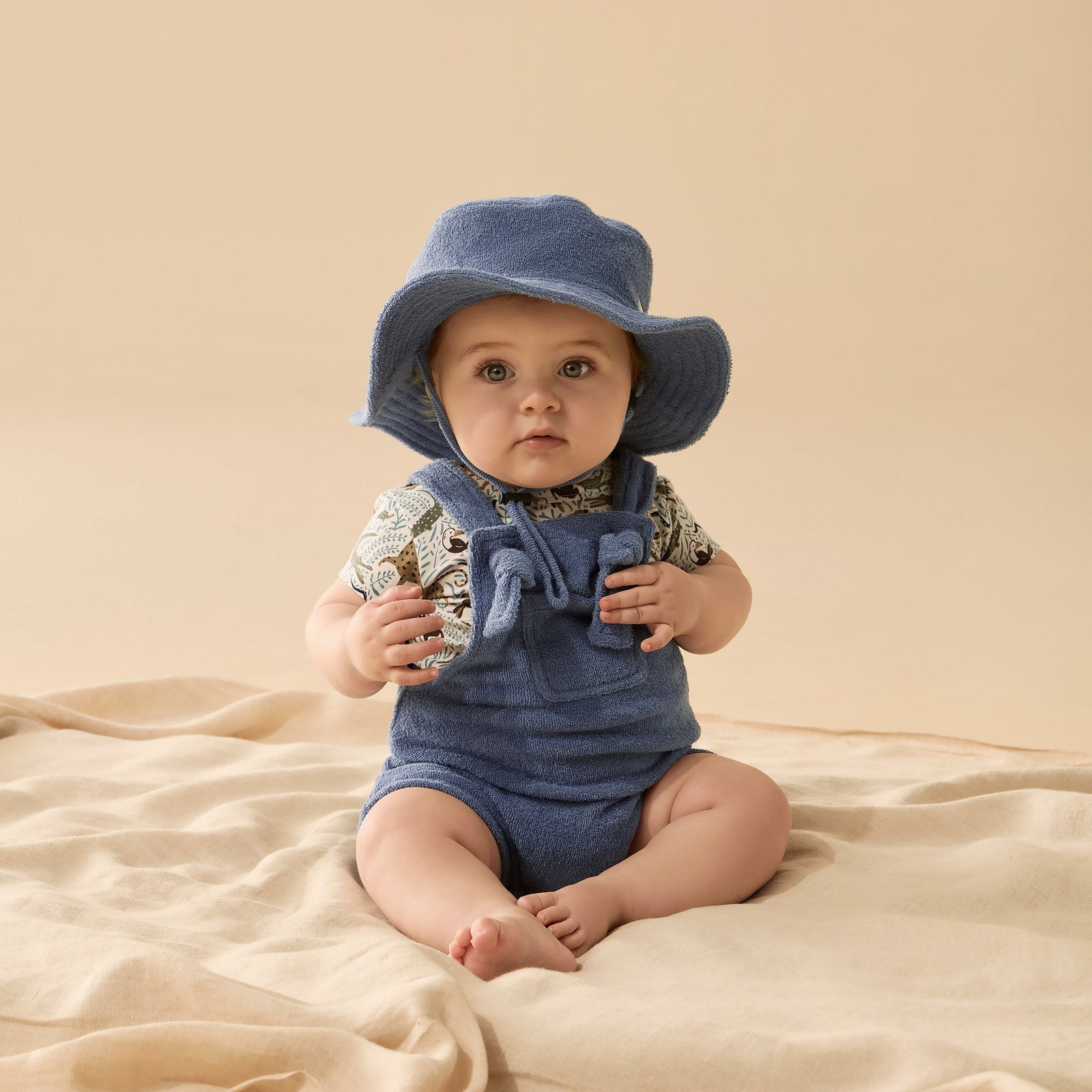 Deep Blue Organic Terry Overall
