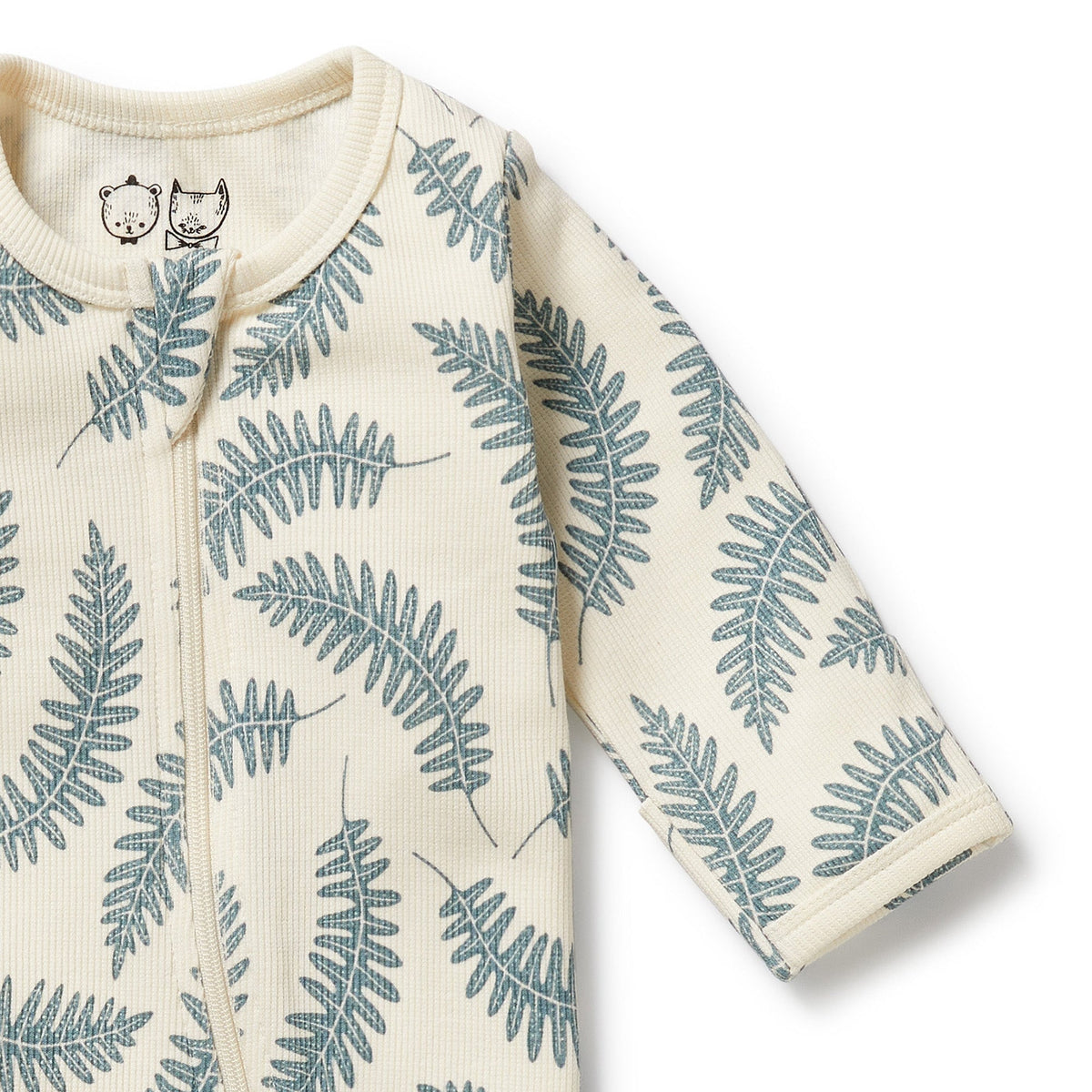Little Fronds Organic Zipsuit with Feet