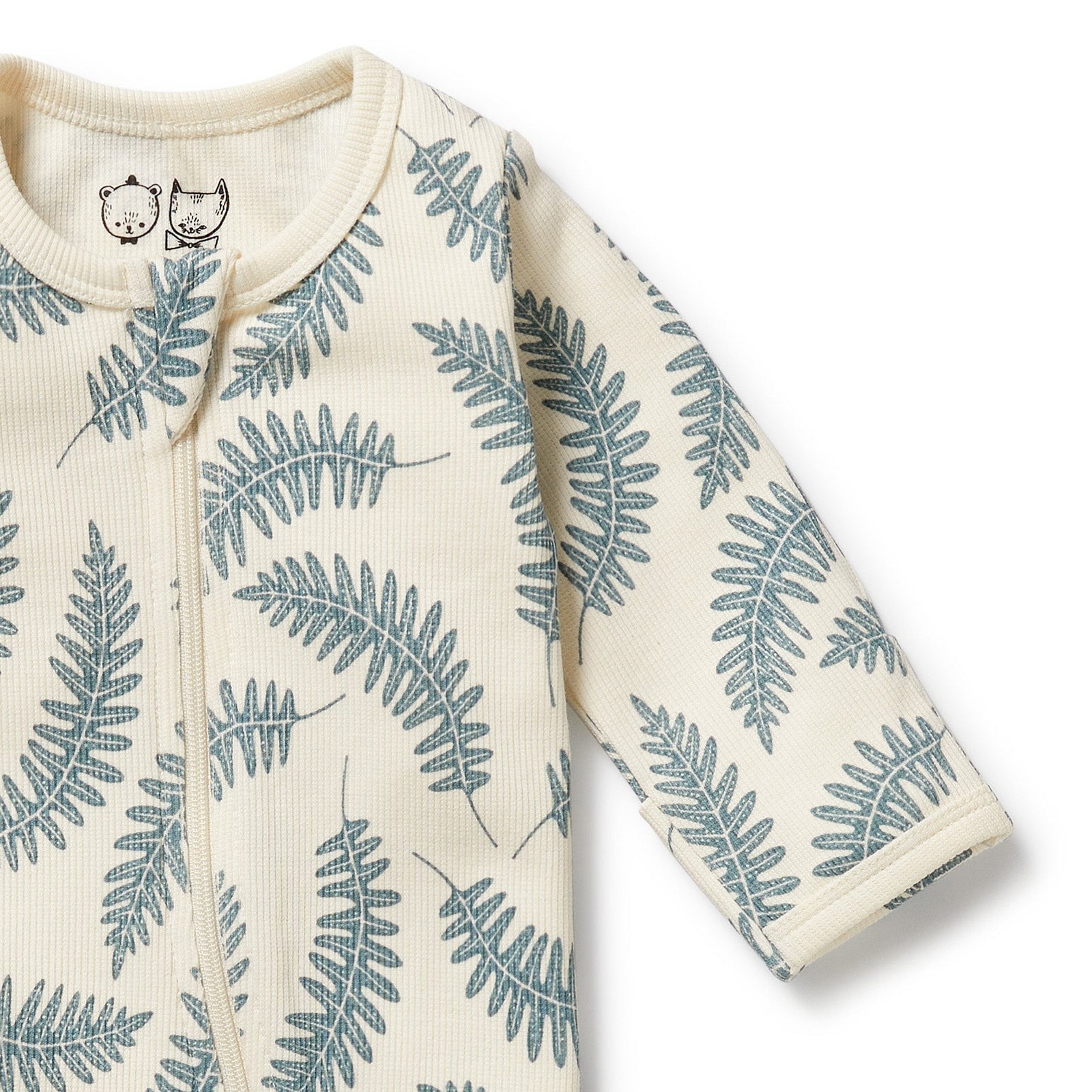Little Fronds Organic Zipsuit with Feet