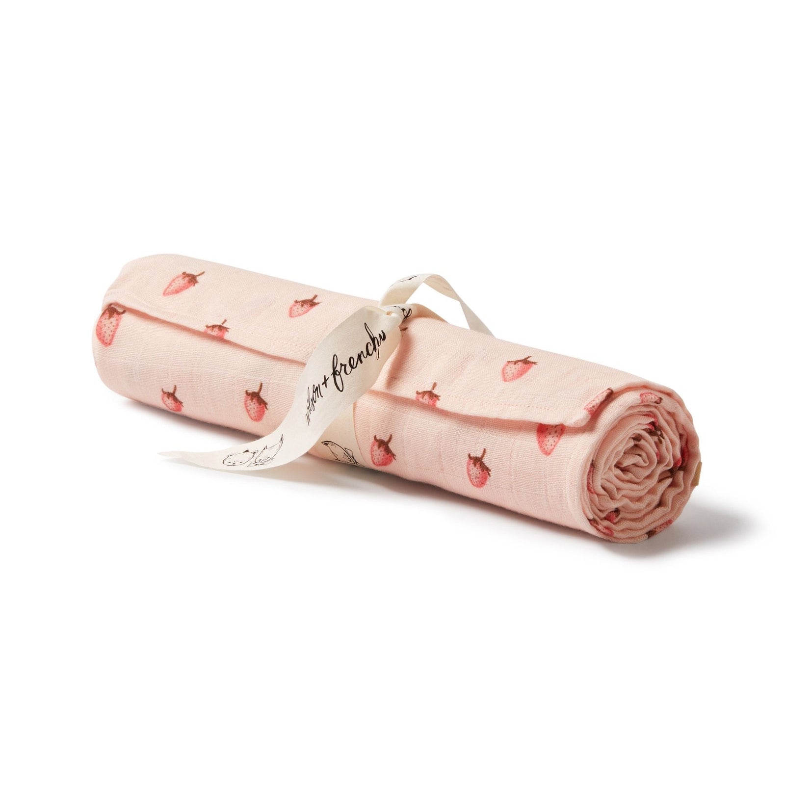 Strawberry Kisses Organic Muslin