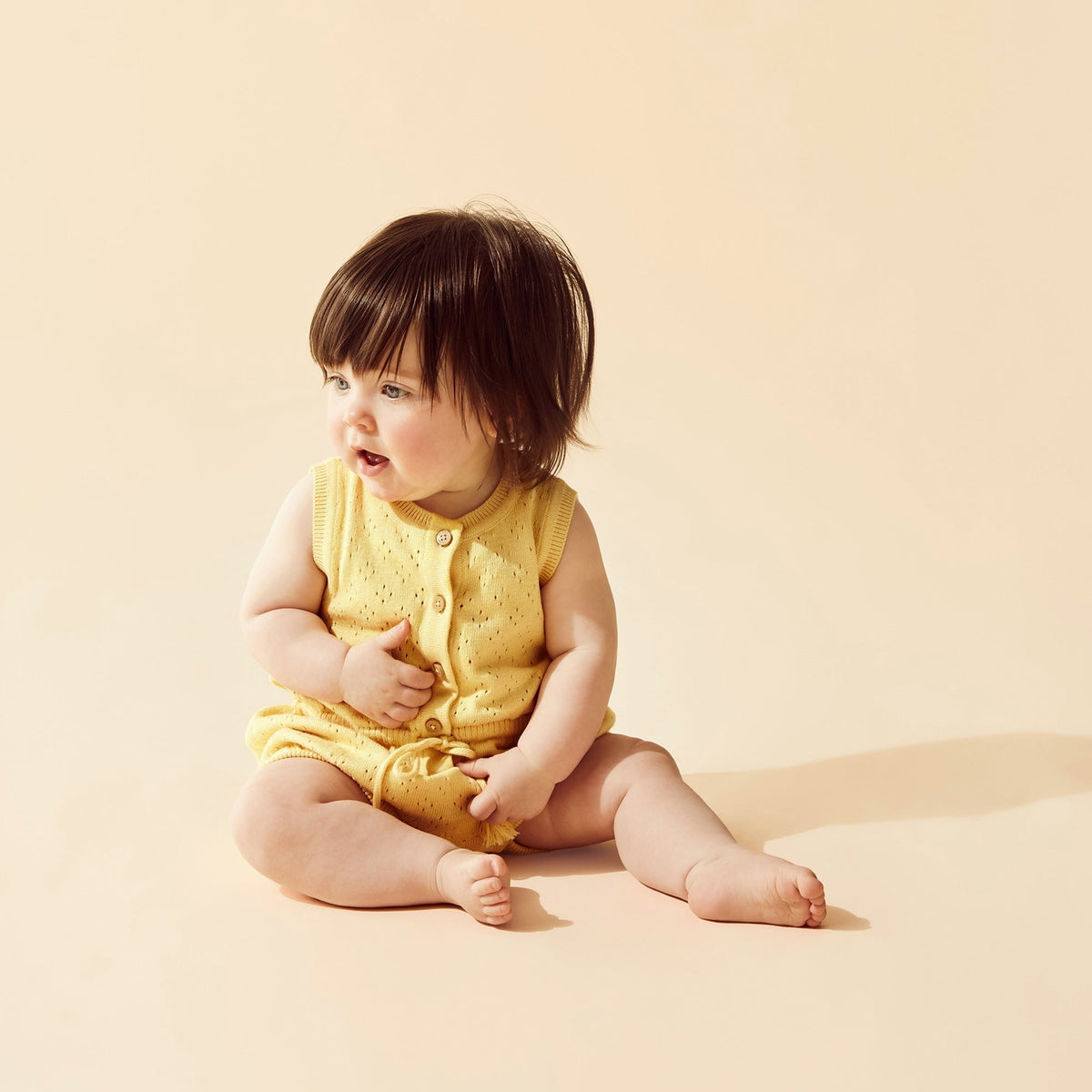 Sunny Sorbet Organic Knitted Tie Bodysuit
