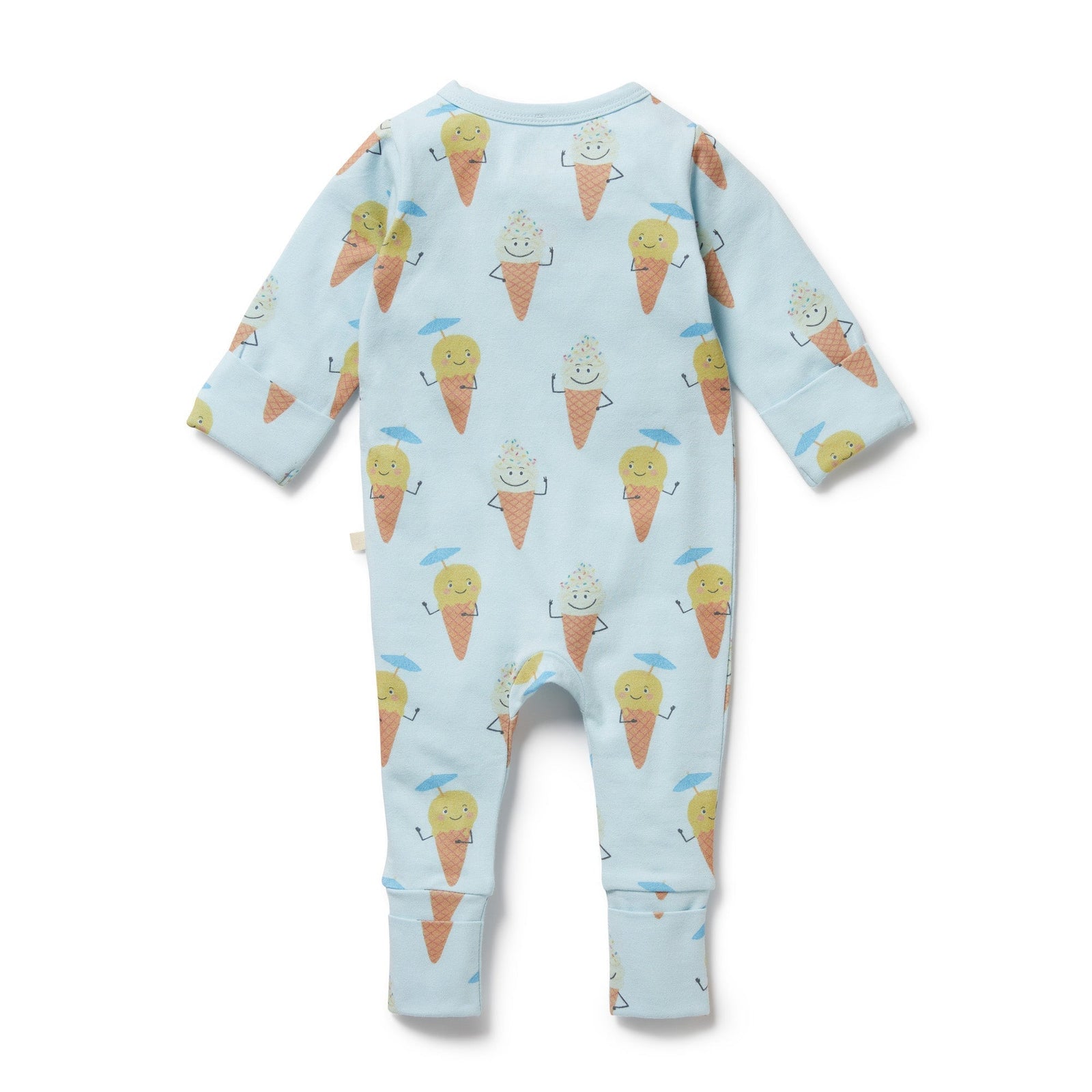 Frosty Friends Organic Zipsuit with Feet