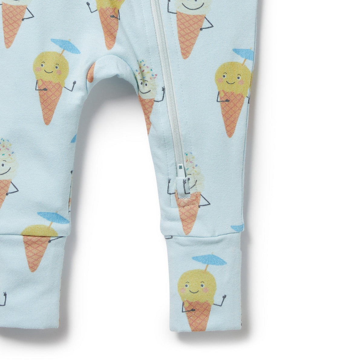 Frosty Friends Organic Zipsuit with Feet