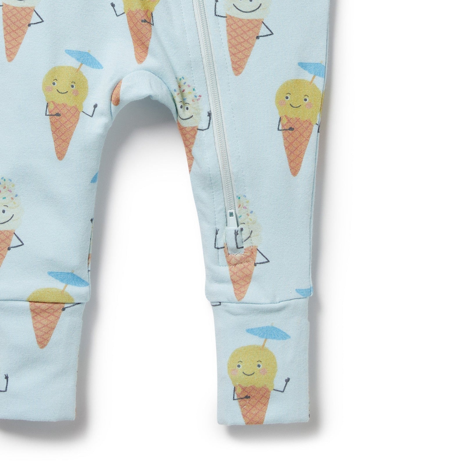 Frosty Friends Organic Zipsuit with Feet