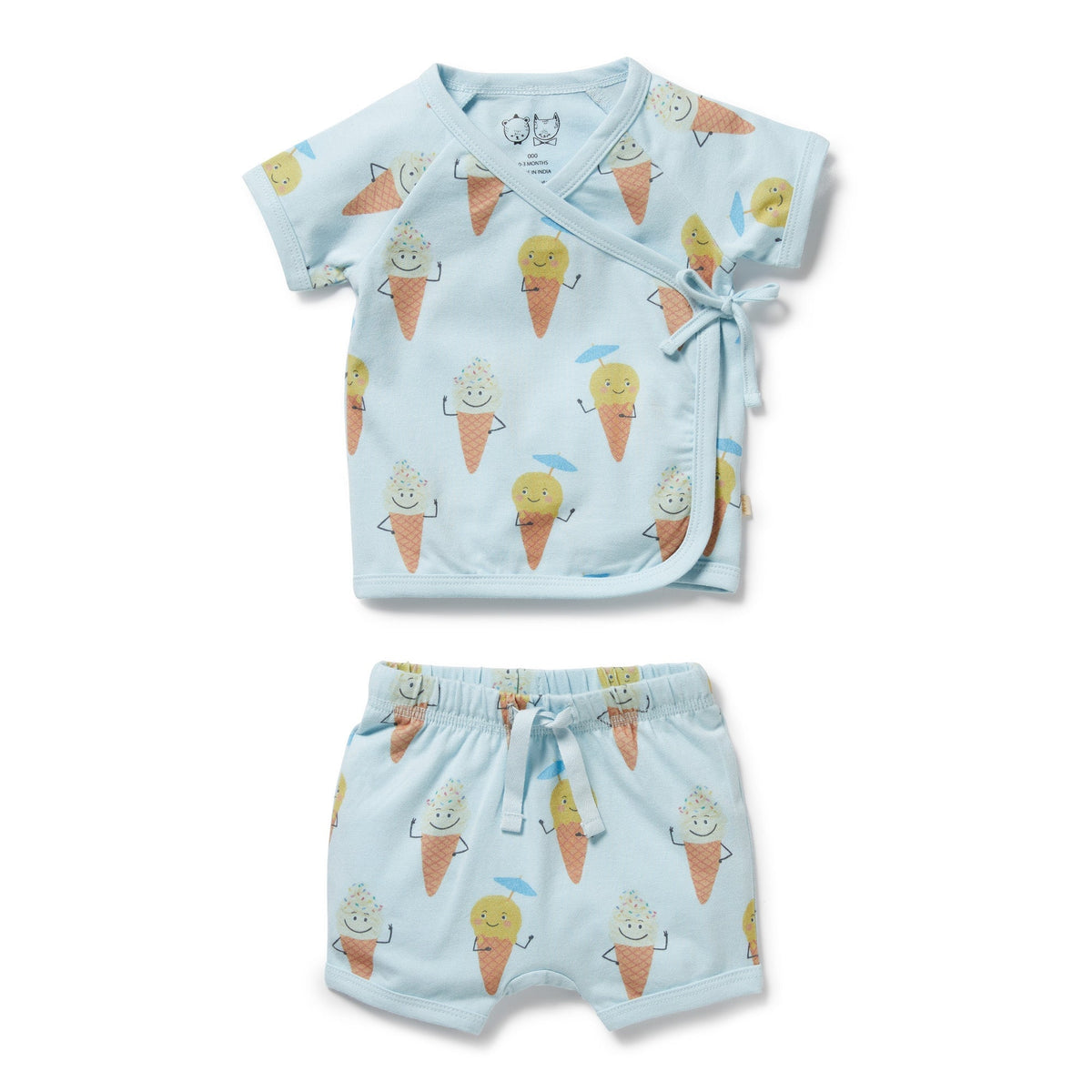 Frosty Friends Organic Kimono Set