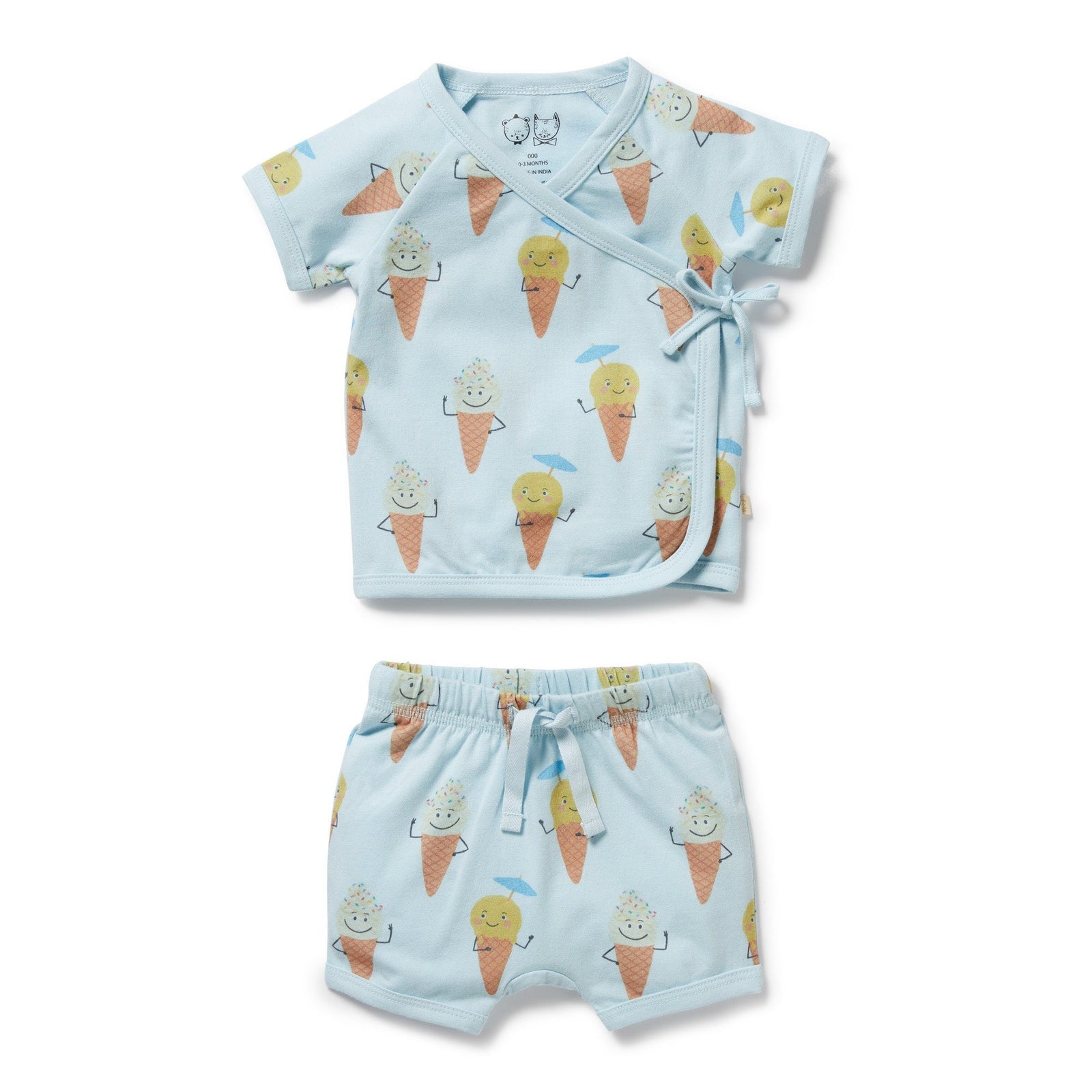 Frosty Friends Organic Kimono Set