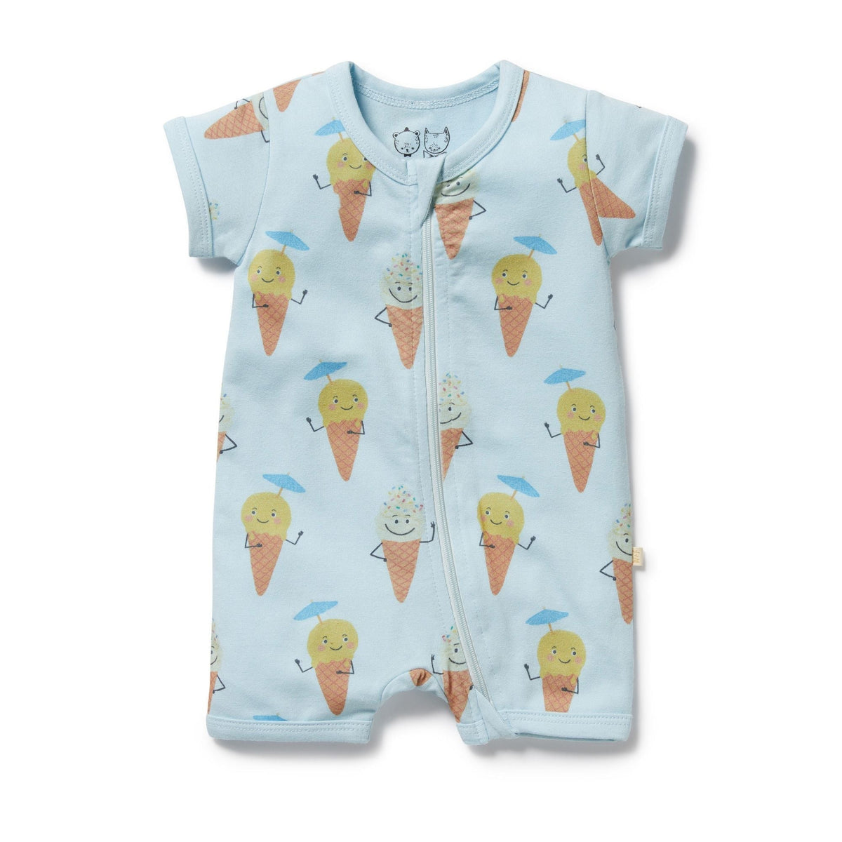Frosty Friends Organic Boyleg Zipsuit