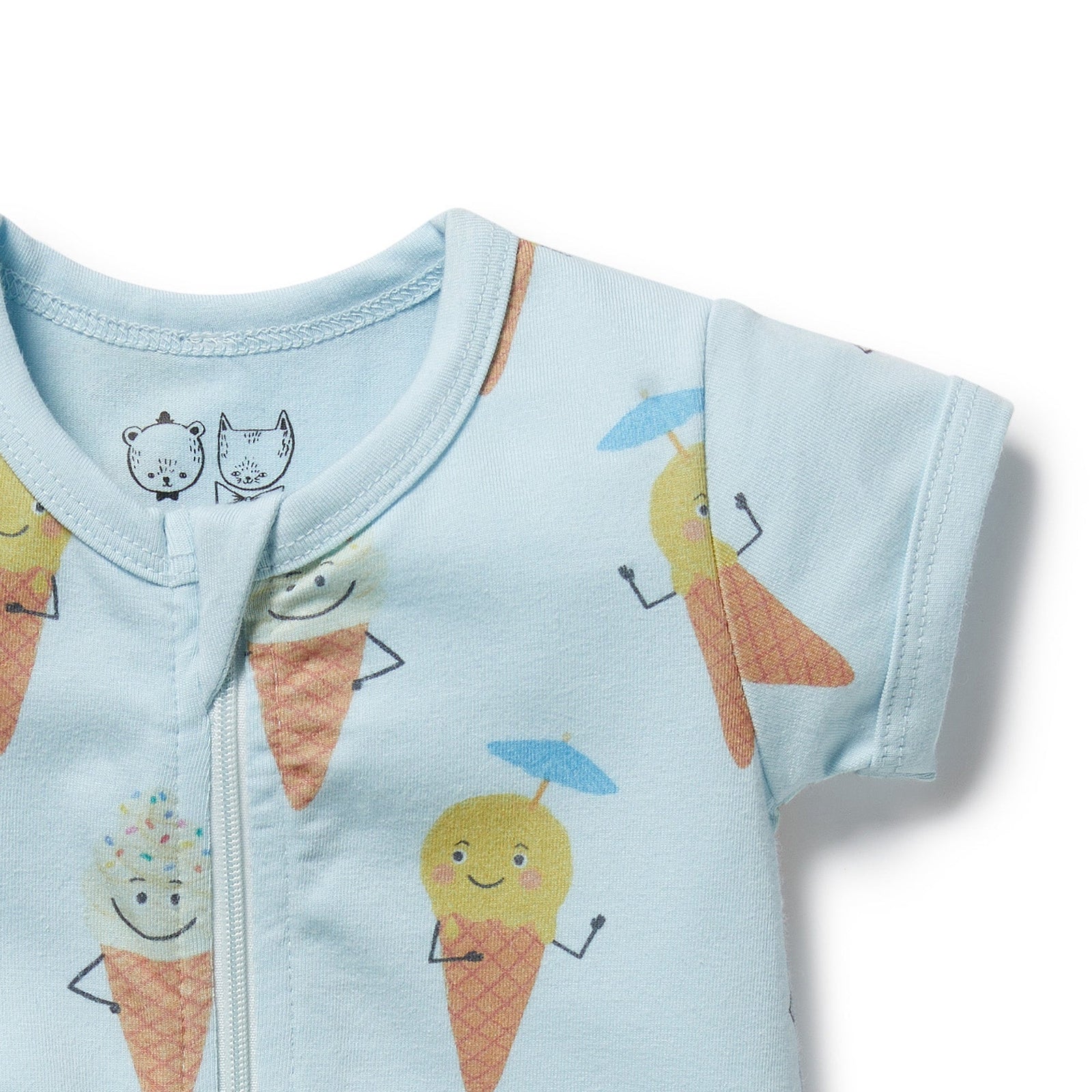 Frosty Friends Organic Boyleg Zipsuit