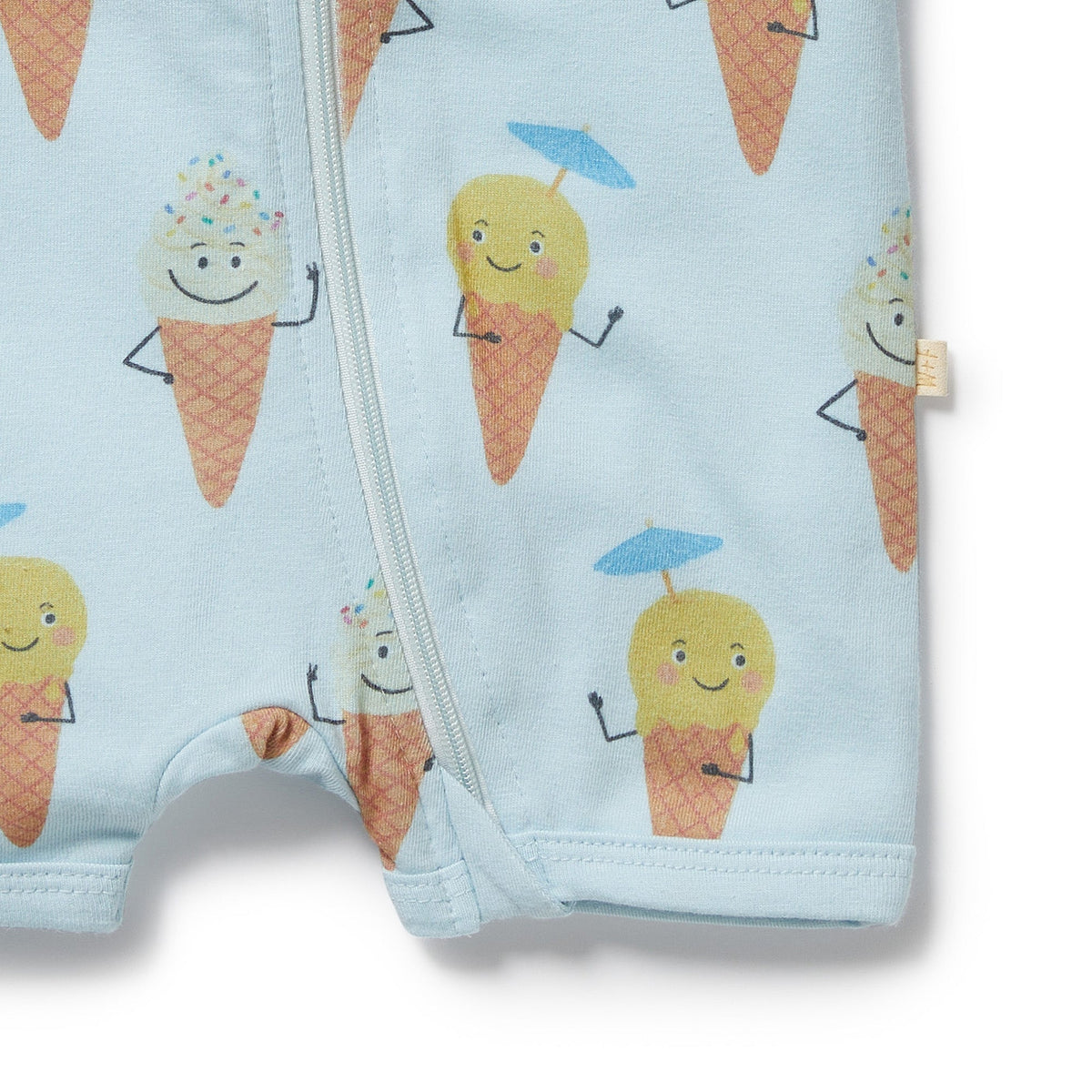 Frosty Friends Organic Boyleg Zipsuit