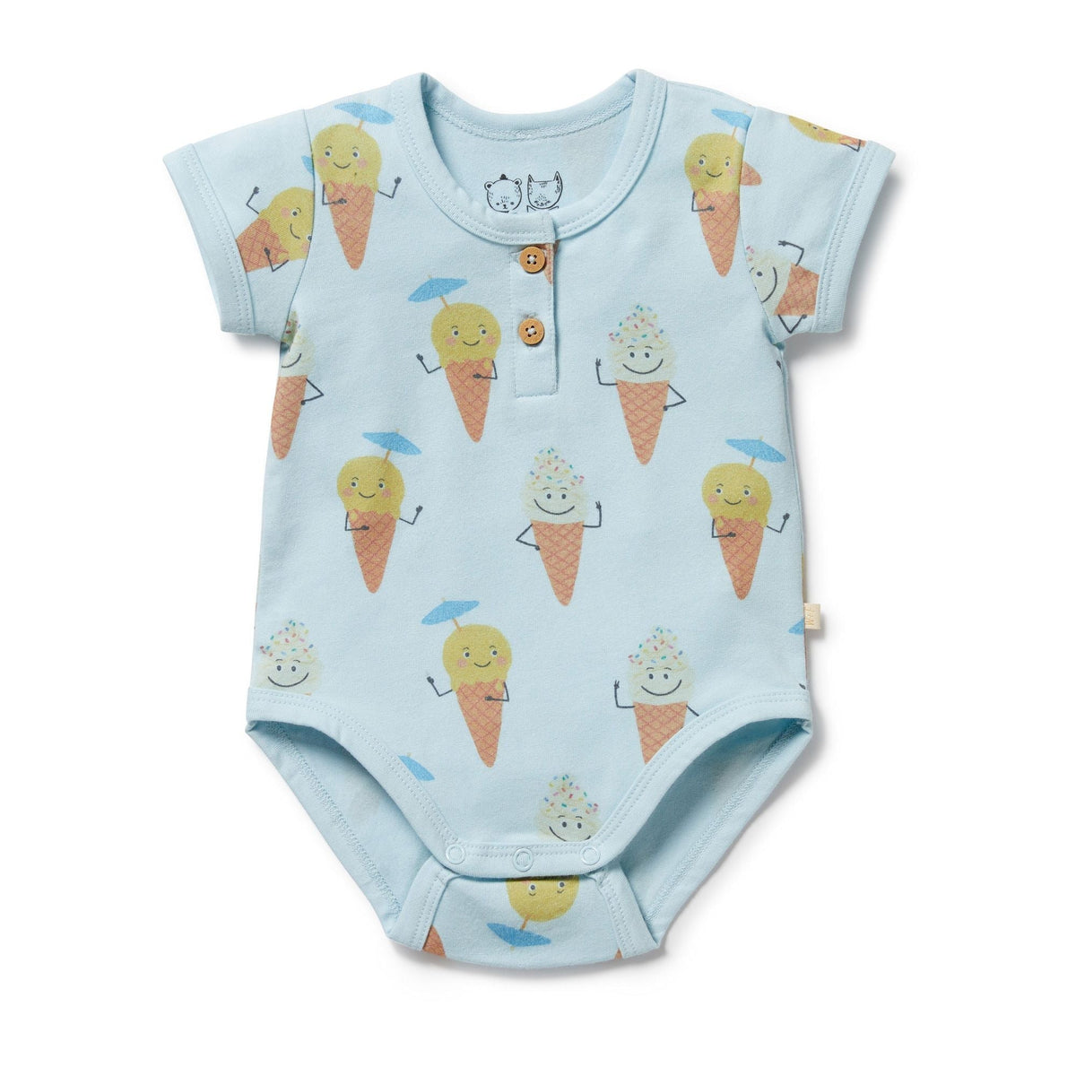 Frosty Friends Organic Henley Bodysuit