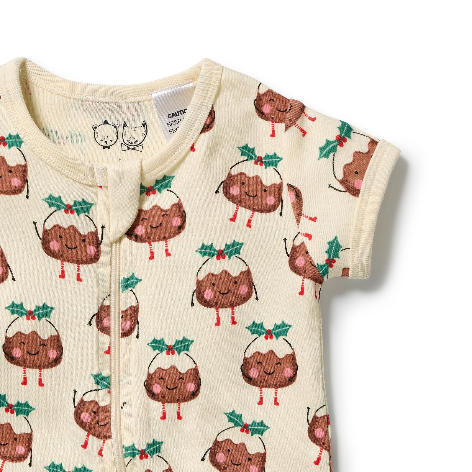 Little Pudin Organic Rib Boyleg Zipsuit