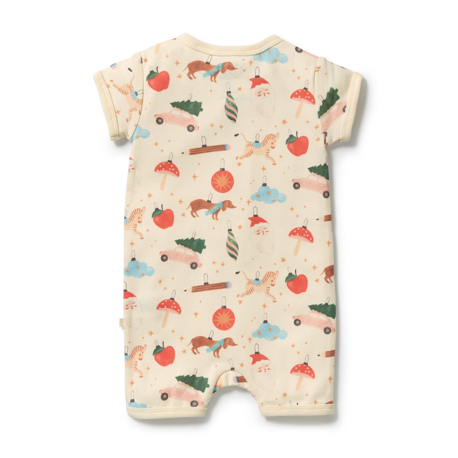 Deck the Halls Organic Rib Boyleg Zipsuit